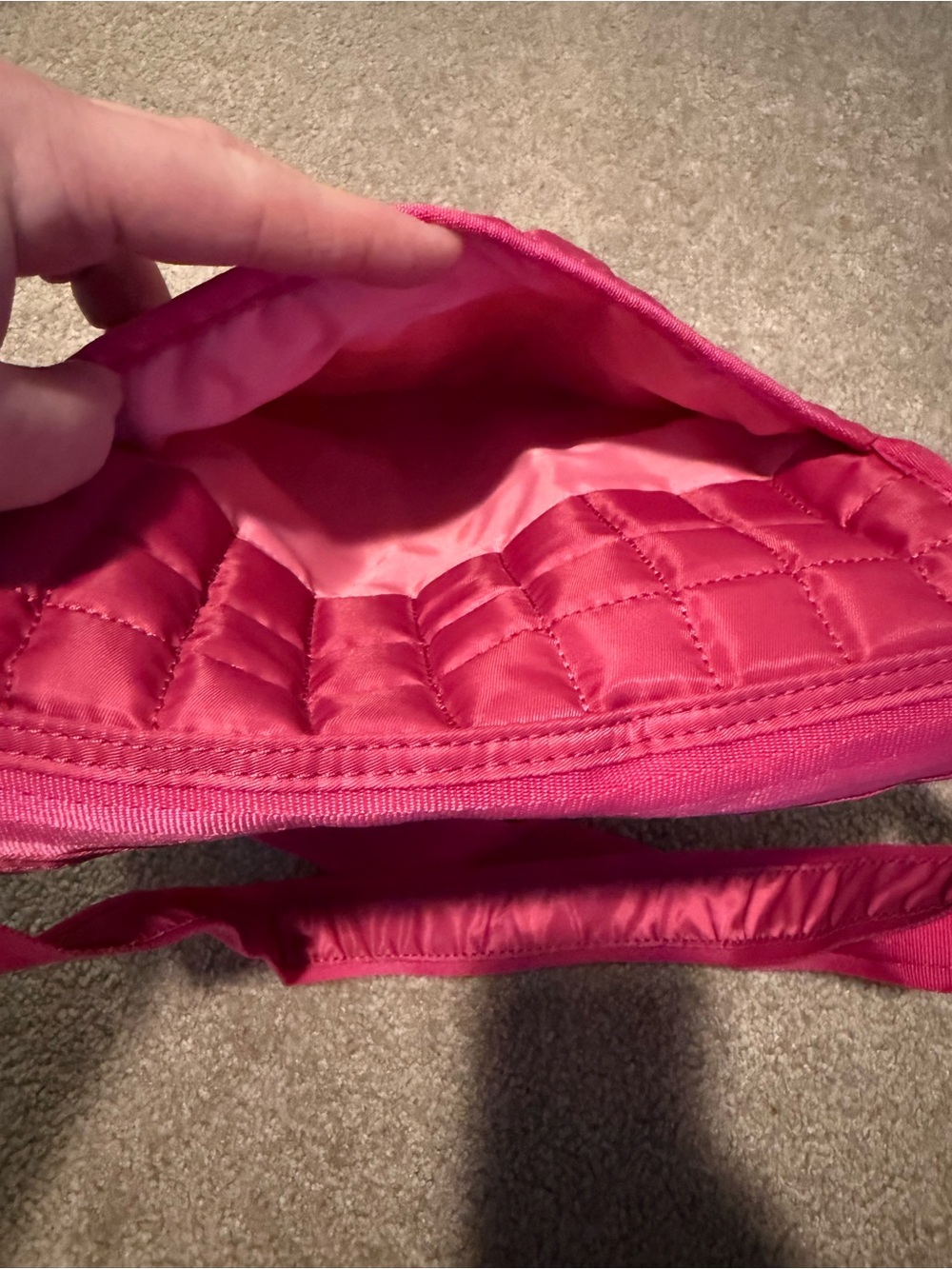 lug Hot Pink Quilted Crossbody Bag - Picture 4 of 9